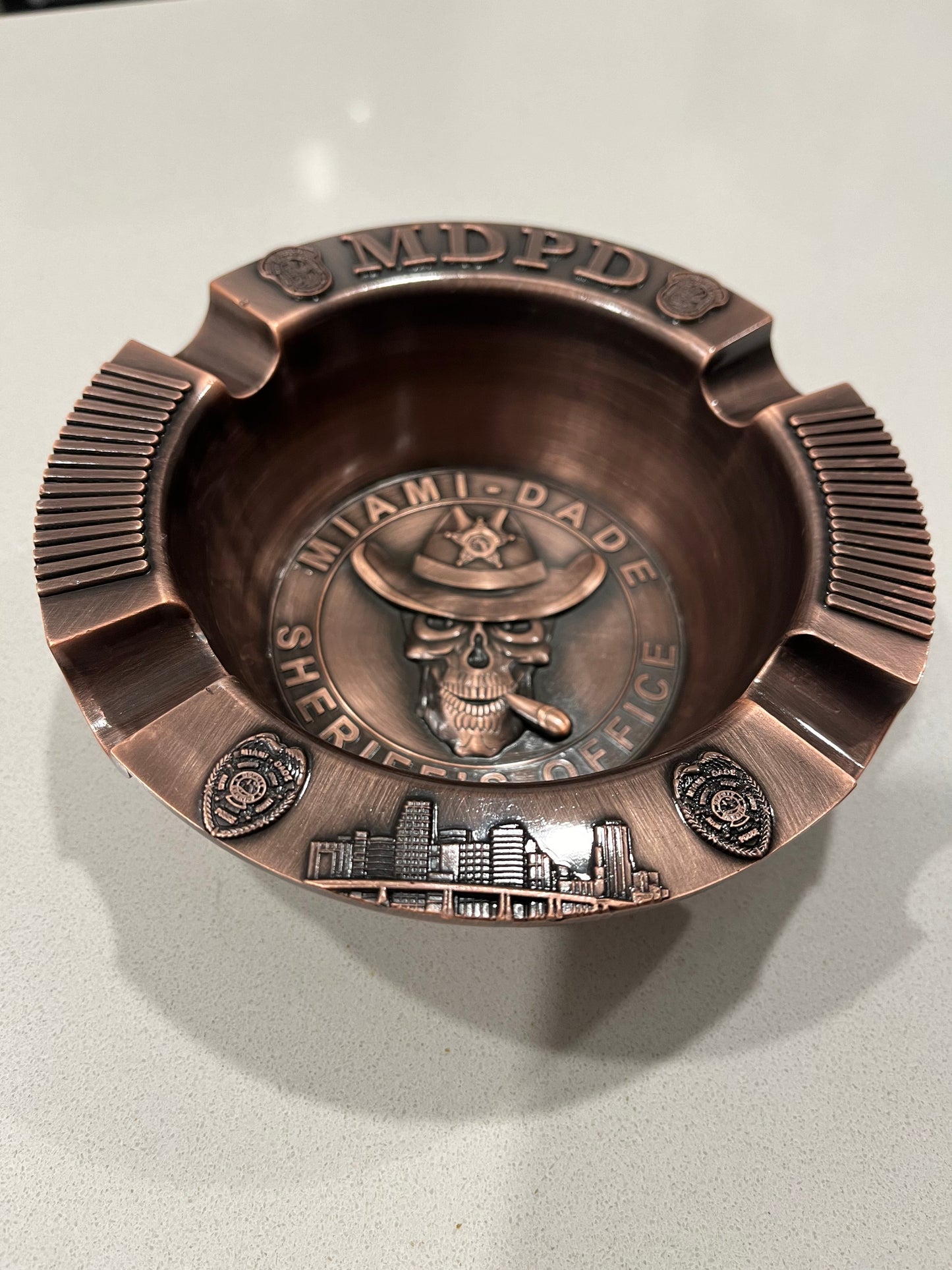 MDPD CIGAR ASHTRAY ANTIQUE COPPER