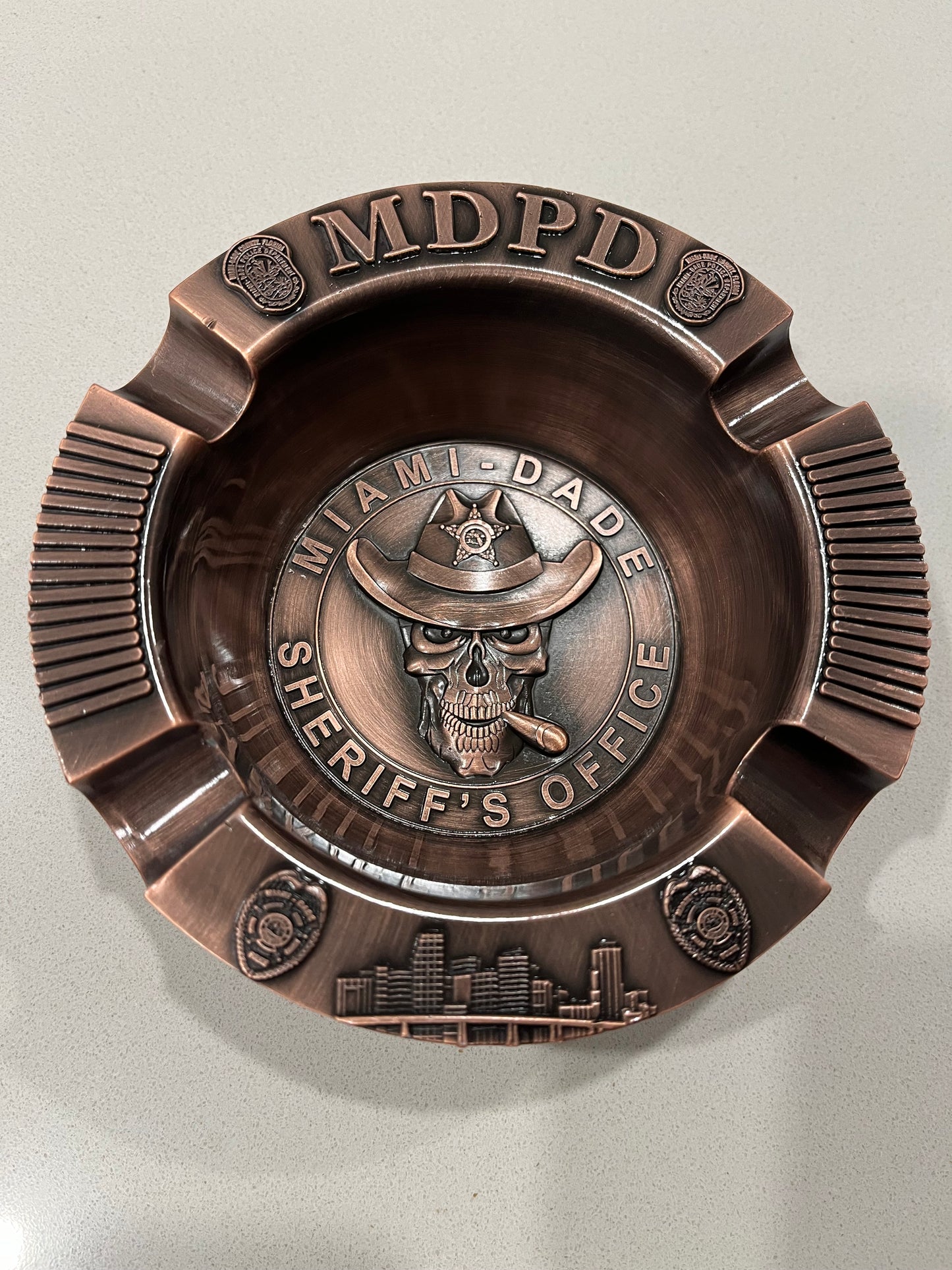 MDPD CIGAR ASHTRAY ANTIQUE COPPER