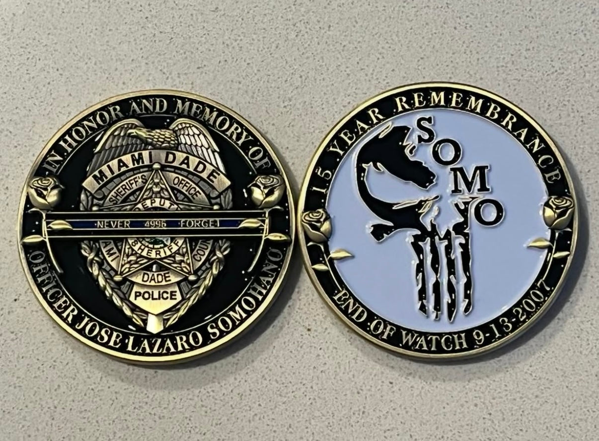 Lazaro Somohano 15 year Remembrance coin