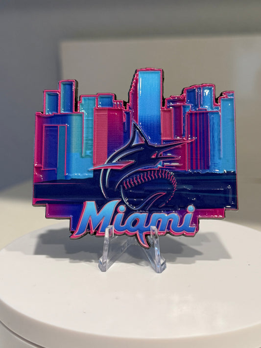 Limited 2 per person Miami Dade Sheriff’s Office Marlins Coin (Retrowave Edition,100 made and numbered)