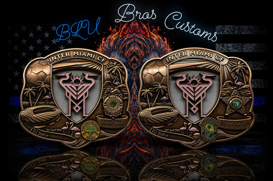 Antique Copper MDSO/ Miami Police Inter Miami Cf, NU stadium detail