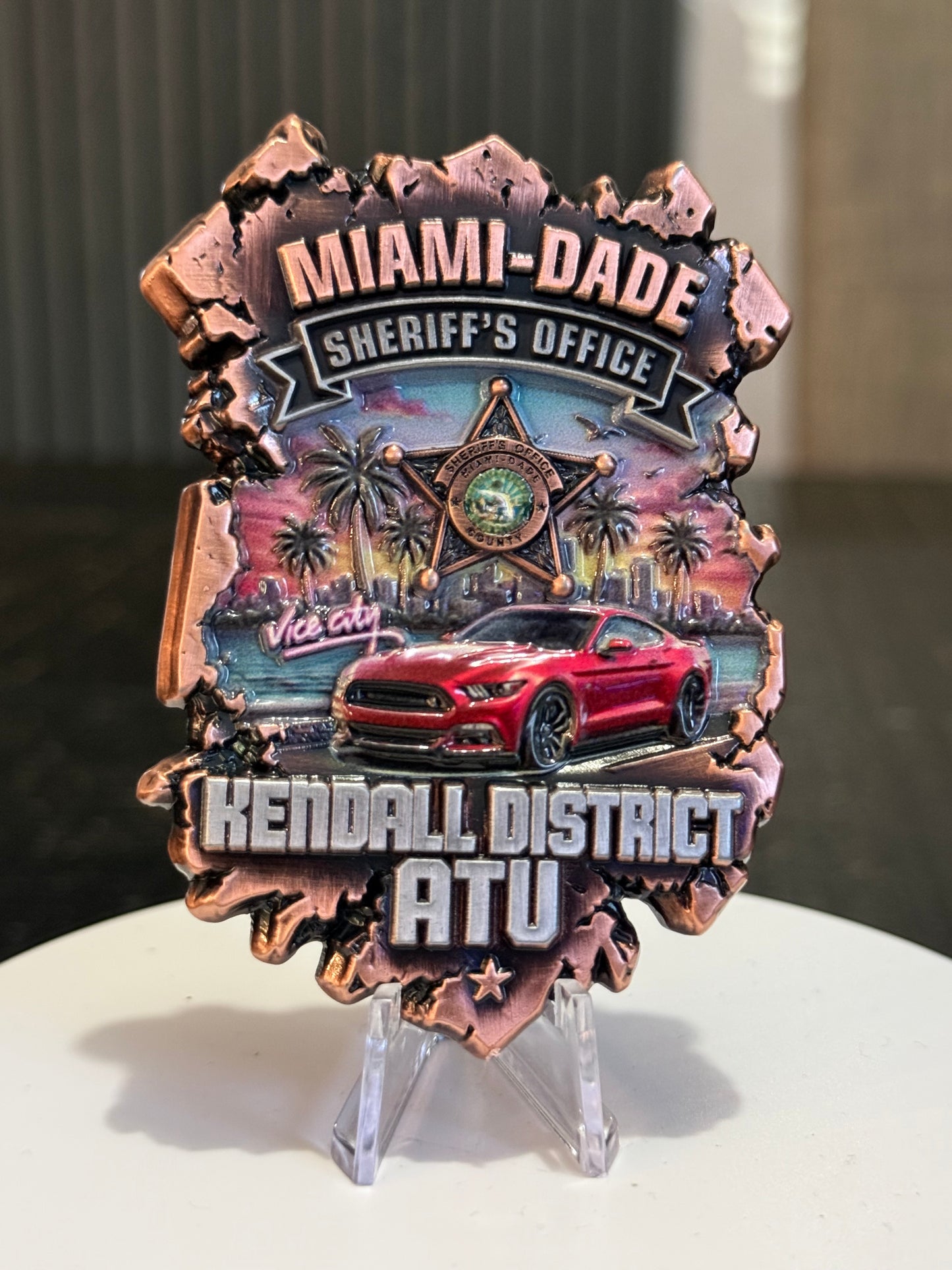 MDSO Kendall District Auto Theft Unit Vice City 3 coin Set serialized 1-150