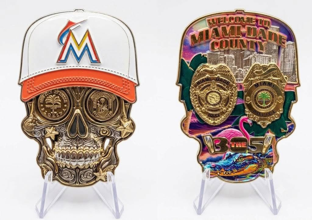 Miami Dade Sheriff’s Office & Miami PD Marlins Skull set of 6