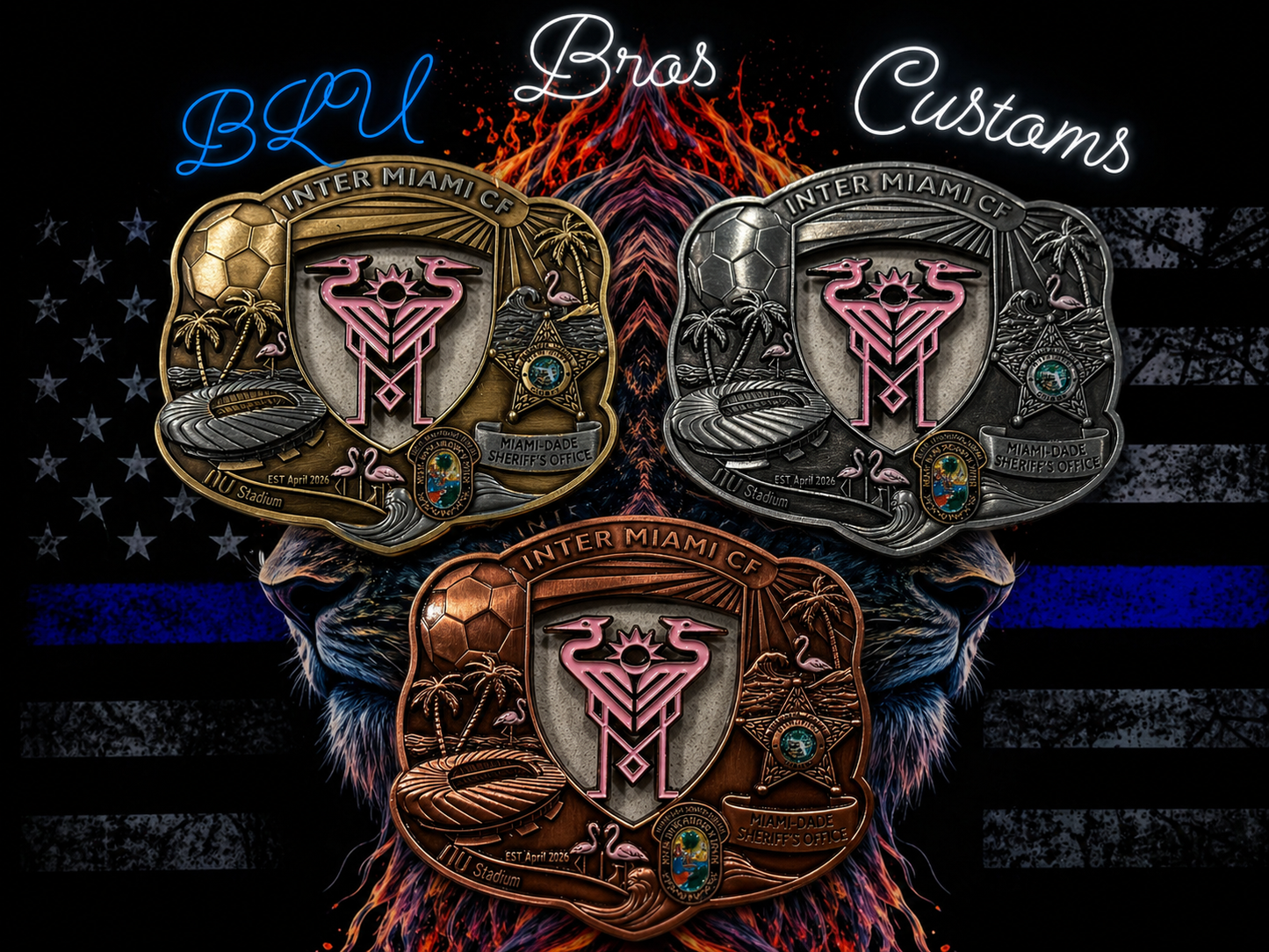MDSO/Miami PD Inter Miami NU Stadium Coin set of 3 variants