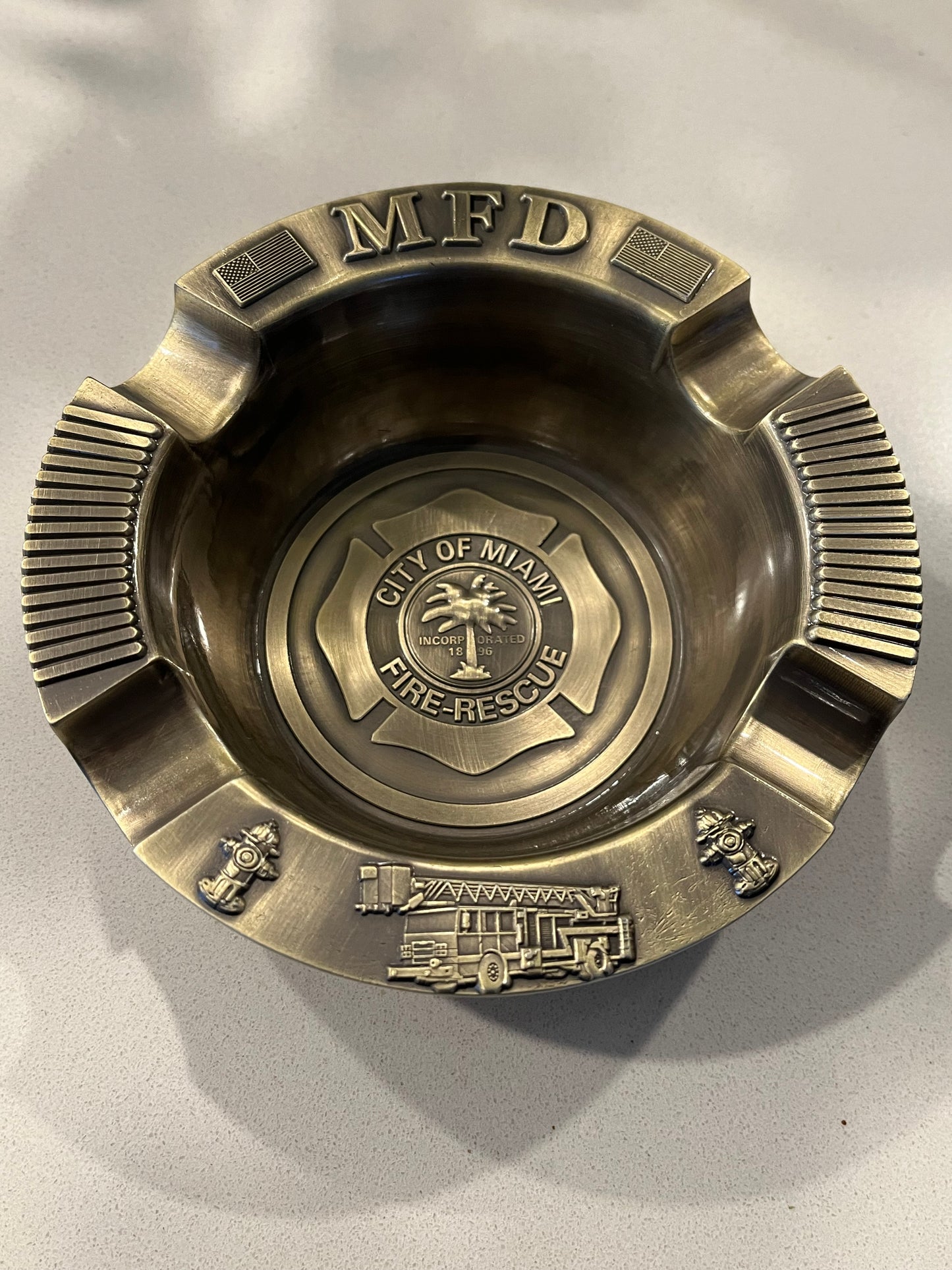 MFD Antique Gold Ashtray