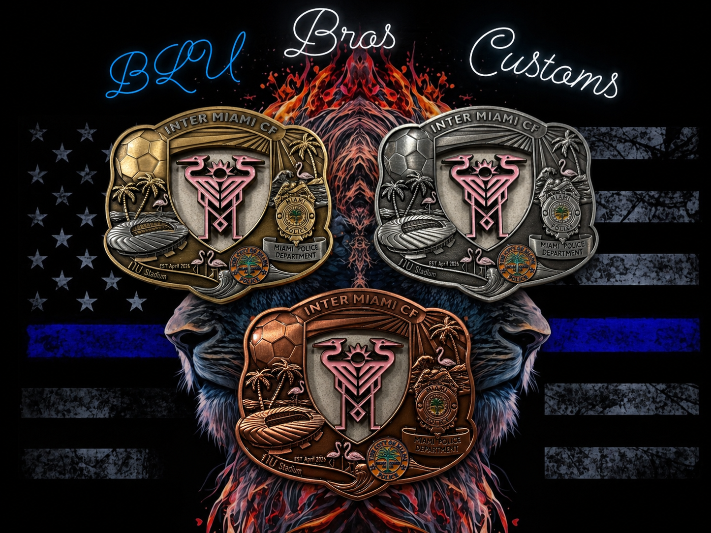 MDSO/Miami PD Inter Miami NU Stadium Coin set of 3 variants