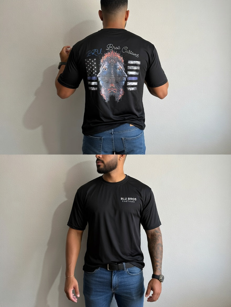 Blu Bros Customs Black Dry Fit T- shirt